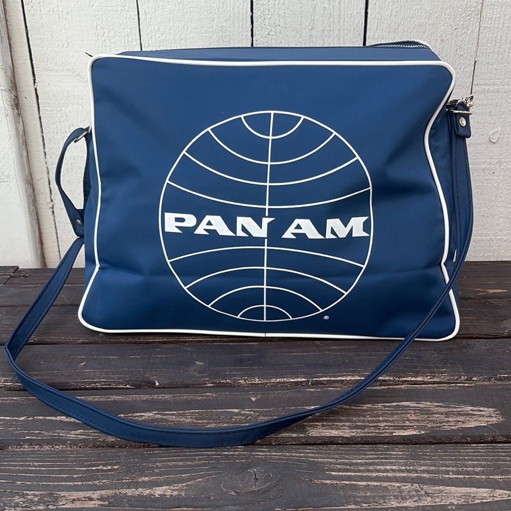 PAN NAM travel Vintage Blue and White Travel Bag